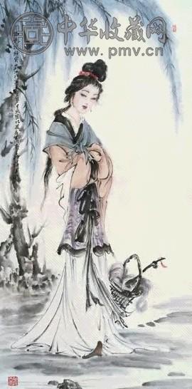 白伯骅 仕女 镜心 设色纸本