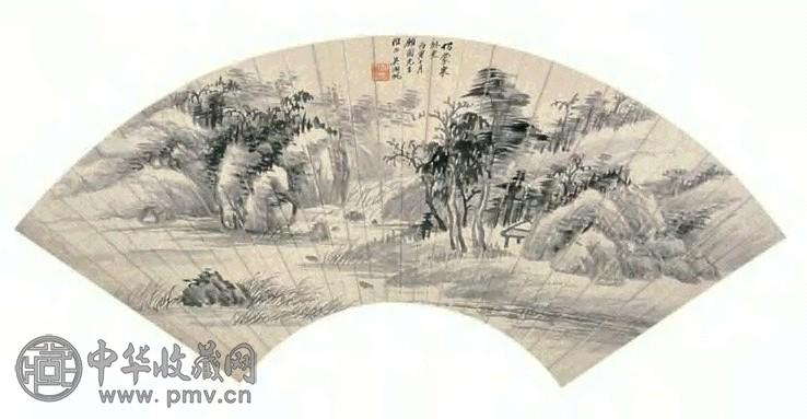 吴湖帆 山水 扇面 纸本