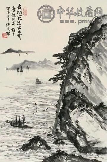 周怀民 山水图 立轴 水墨纸本