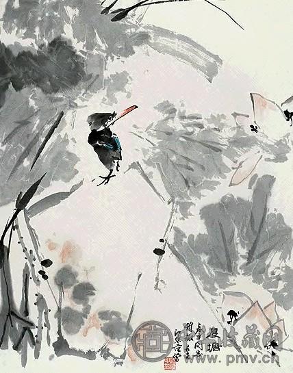 当代 范曾 晨塘 轴