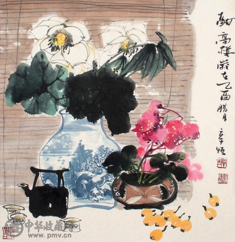 辛恒 酣高楼 镜心 设色纸本