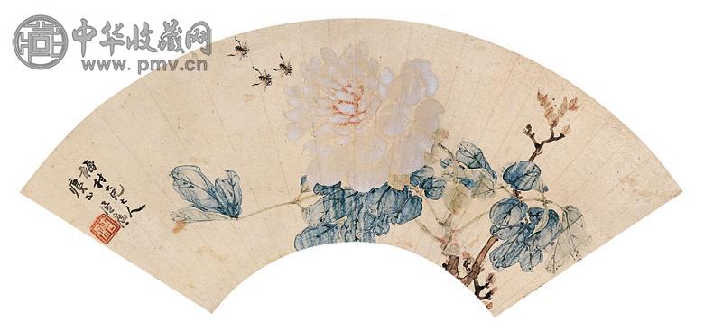 居廉 富贵蜂涌 镜心 设色纸本