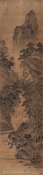 王云 雍正十一年(1733年)作 山水 立轴 设色绢本