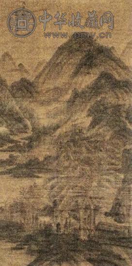 王鉴 1668年作 山雨 镜心 设色绢本