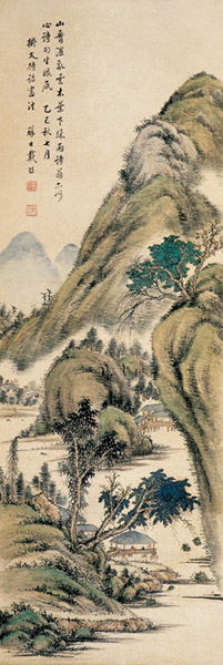 戴熙 山水 镜心 设色纸本