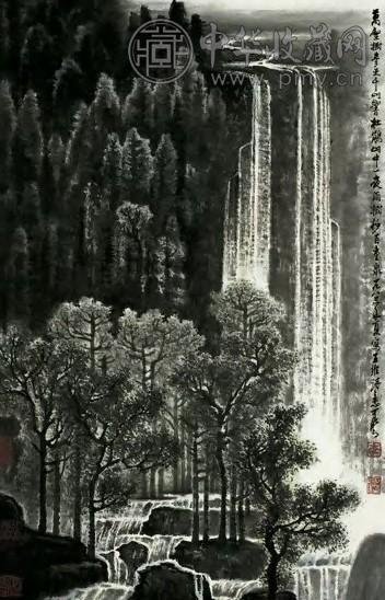 近现代 李可染 万壑树参天 镜片