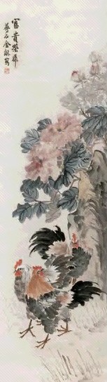 金梦石 富贵荣华图 立轴 设色纸本