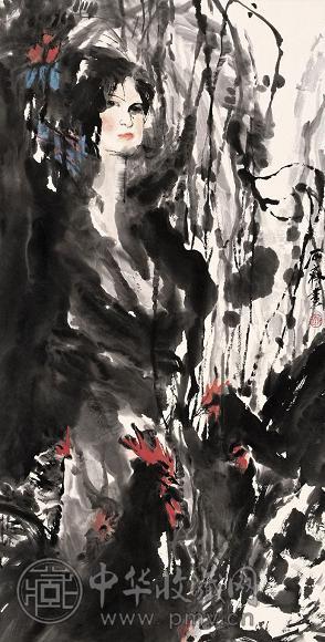 石齐 人物 立轴 纸本