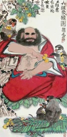 李雁 六祖多猴图 立轴