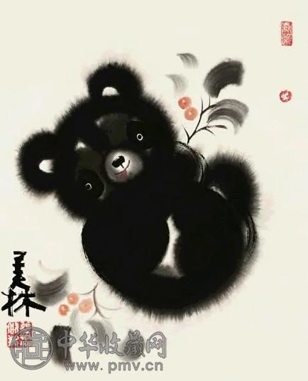 韩美林 1969年作 花鸟 镜心 设色纸本