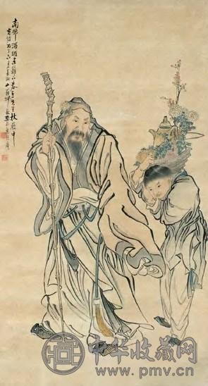 沙馥 光绪丙午年(1906年)作 人物 立轴 设色纸本