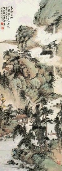 萧俊贤 山水 立轴 纸本