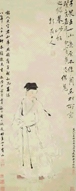 清 华嵒 唐寅像 轴