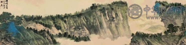 谢稚柳 戊午(1978年)作 峨嵋三顶 镜心 设色纸本