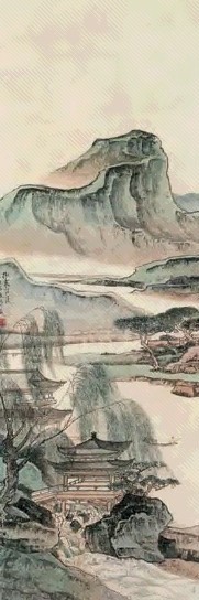 何海霞 柳亭溪岫 立轴 设色纸本