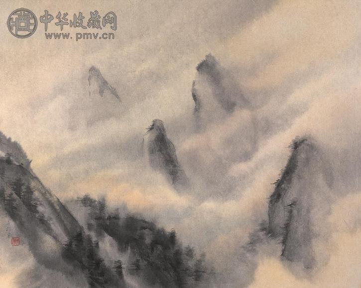 徐子雄 云山诗意 横幅 设色纸本