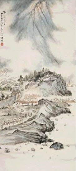 赵望云 1941年作 巫山晨色 立轴 设色纸本