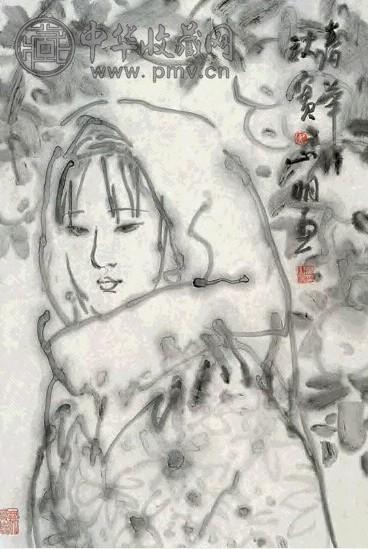 吴山明 春华秋实图 镜心 水墨纸本