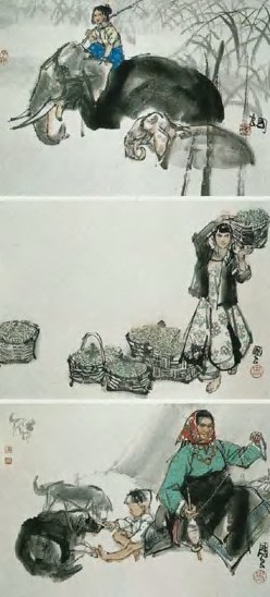 史国良 现代 人物 册页(10开选3)