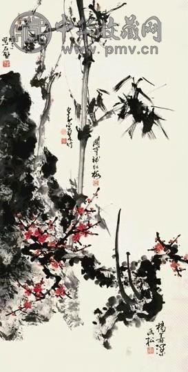 黎雄才 赵少昂 关山月等 1998年作 花卉 镜心 设色纸本