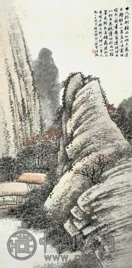 王琦 山水 镜心 纸本