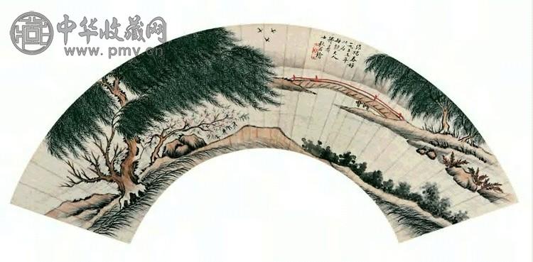 李秋君 山水 扇面