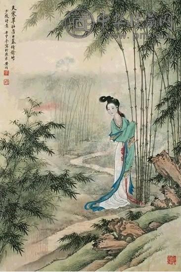 黄均 1992年作 倚竹观溪 镜心 设色纸本