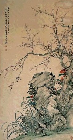 马家桐 花卉 立轴 设色绢本