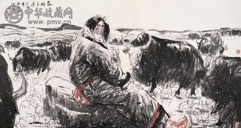 杜滋龄 牧场之冬 镜心 设色纸本