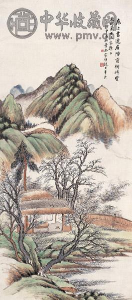 叶振家 庚申(1920年)作 山水 镜心 设色纸本