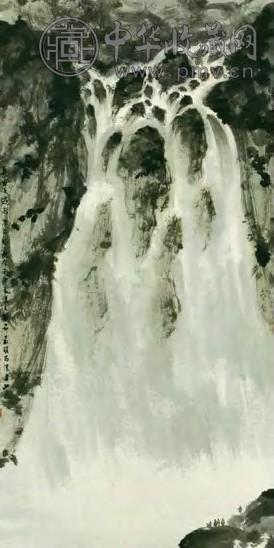 傅抱石 天池飞瀑 轴