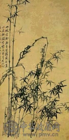 清 郑板桥 竹石图 轴