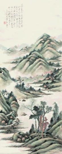 李寿庵 山水 立轴 设色纸本