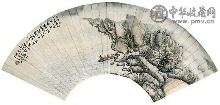 吴观岱 山水 扇面 设色纸本