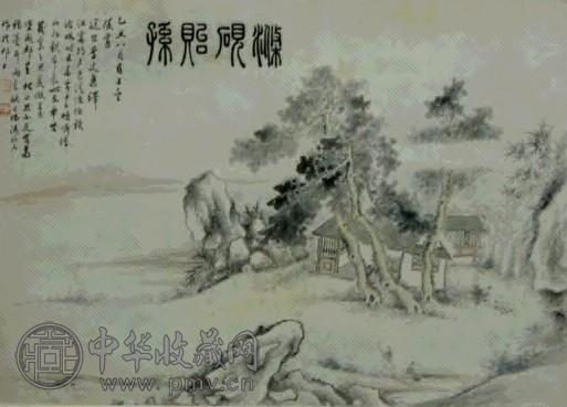 汤禄名 山水 镜心