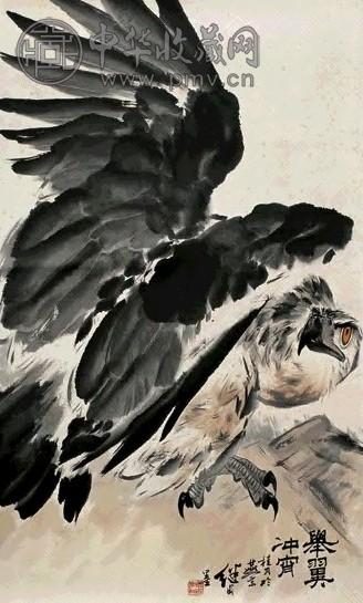 刘继卣 举翼冲宵 镜心 设色纸本