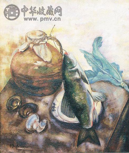 吴作人 静物油画 油画画架