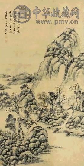 黄均 山水 立轴 纸本