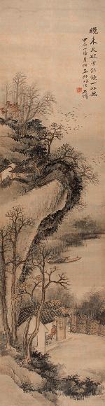 吴石僊 甲辰(1914年)作 山水 镜心 设色绢本