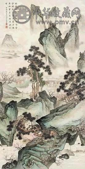 汪昉 1844年作 南溪秋水 立轴 设色纸本