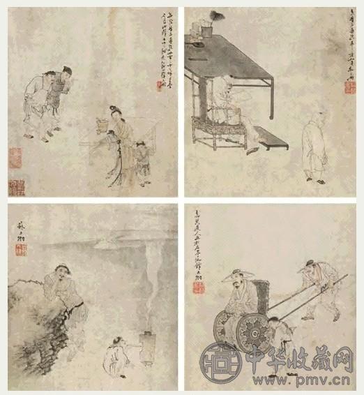 苏六朋 人物 镜心 设色纸本