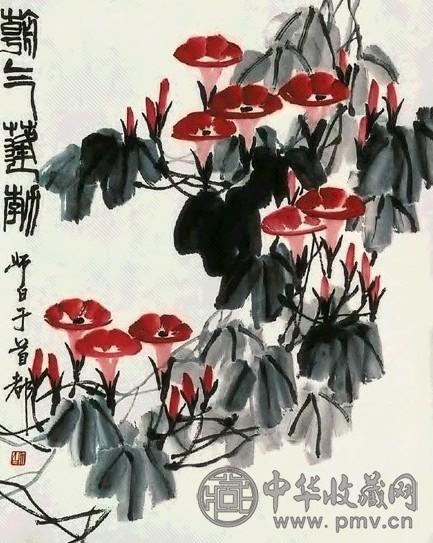 娄师白 朝气蓬勃 立轴 设色纸本