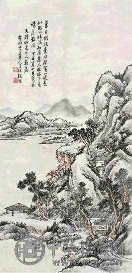 张熊 丁丑(1877年作) 山水 单片 设色纸本