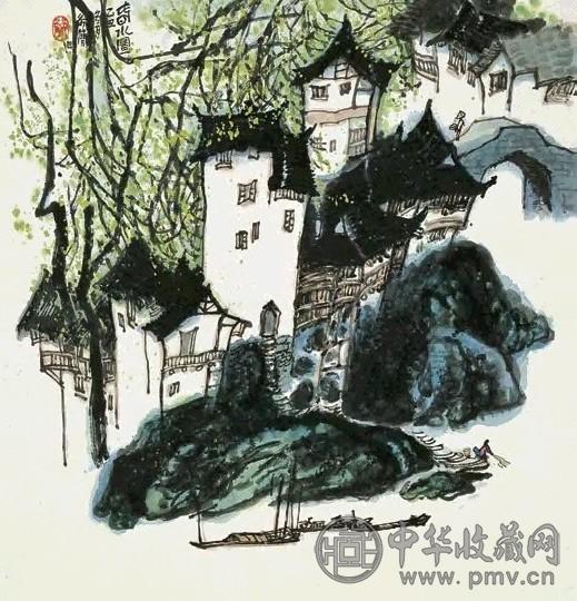 李行简 春水图 镜心 设色纸本