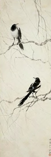 徐悲鸿 双喜图 轴