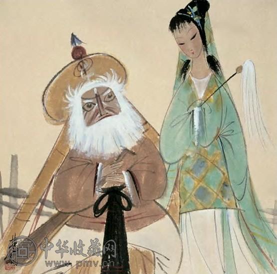 林风眠 人物 镜心 设色纸本