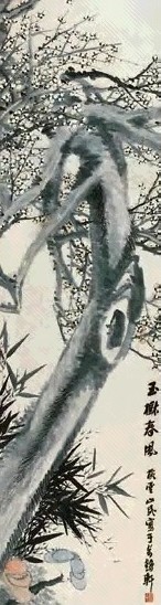 胡公寿 玉树春风 立轴 纸本