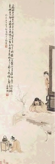 清 胡锡珪 钟进士赏梅图 轴