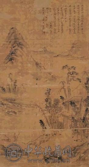 黎简 癸丑(1793)年作 山水 立轴 设色绢本