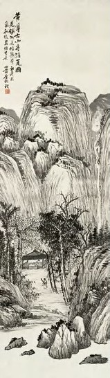 近现代 金心兰 山亭消夏 轴